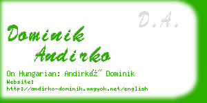 dominik andirko business card